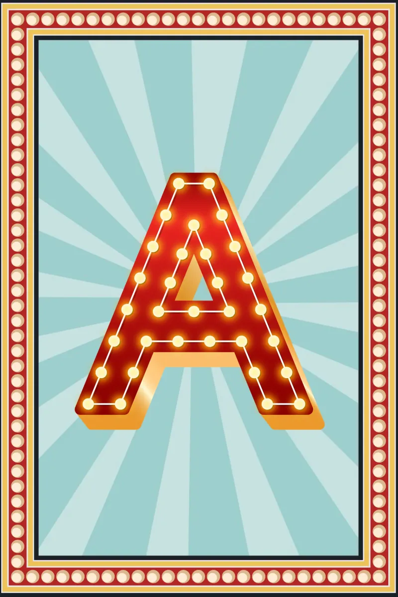 Buchstaben Zirkus -Initiale Name film rétro-éclairé de Ohkimiko