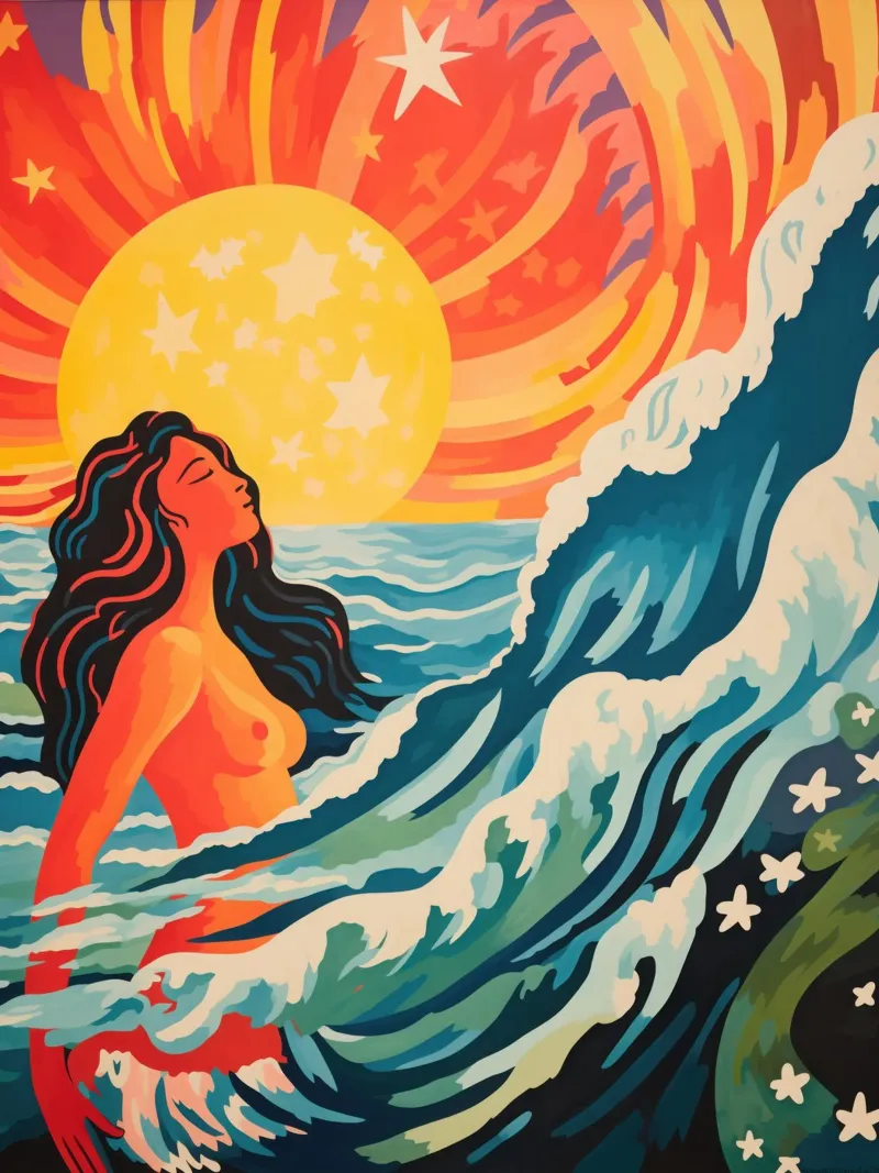 Rinascita di Venere | Retro-Surf-Style tela con Cornice a cassetta da Autofocus