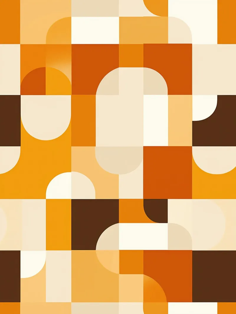 Motivo scandinavo retro Bauhaus color terra pellicola backlit da Autofocus