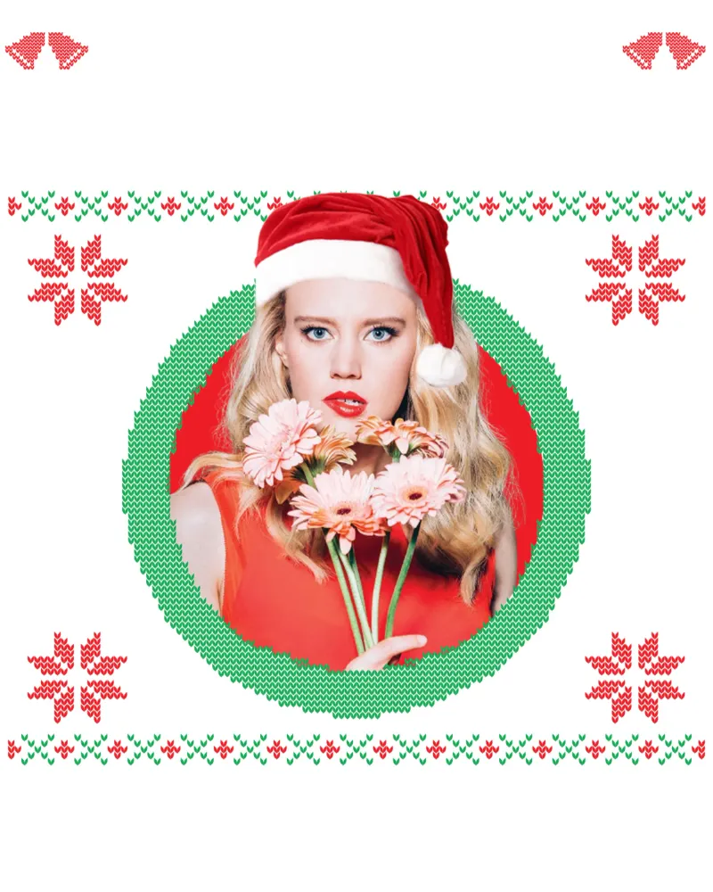 Tutto quello che voglio per Natale Kate McKinnon poster con telaio in legno da kaiyaraiya