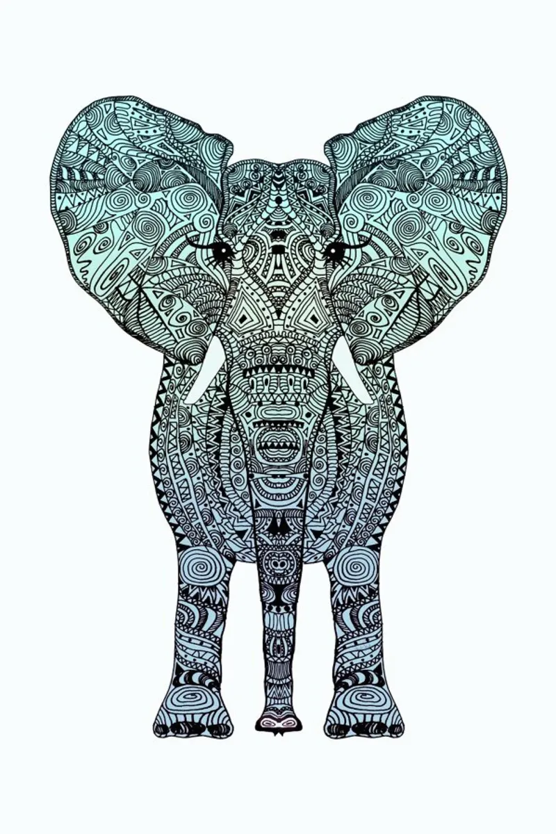 Mint Elephant pellicola backlit da Monika Strigel