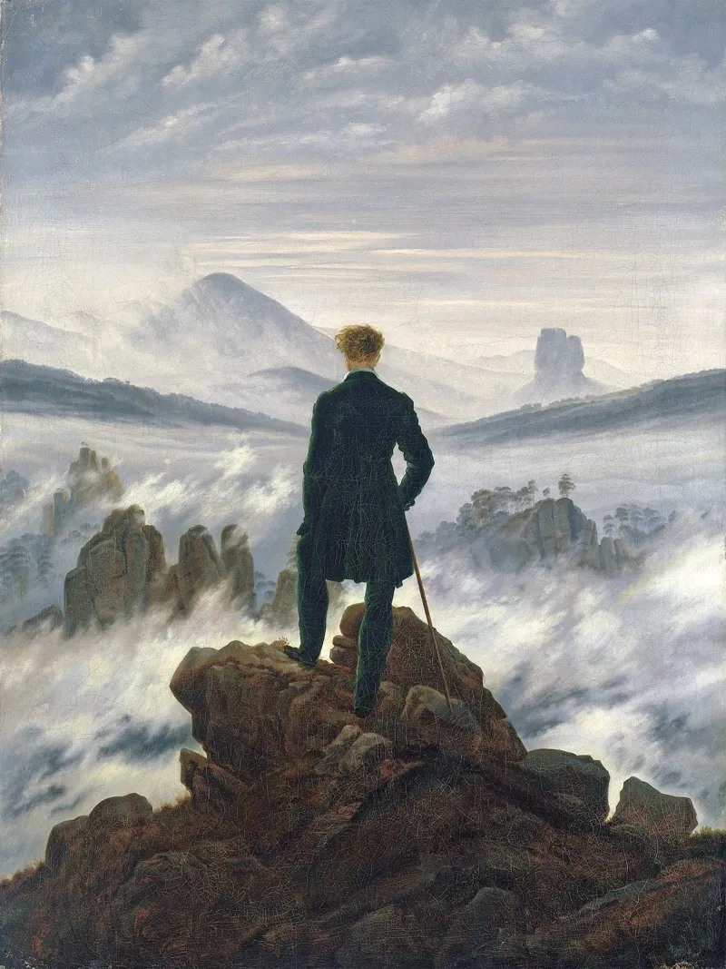 Wanderer Above the Sea of Fog alluminio dibond da apoloprints