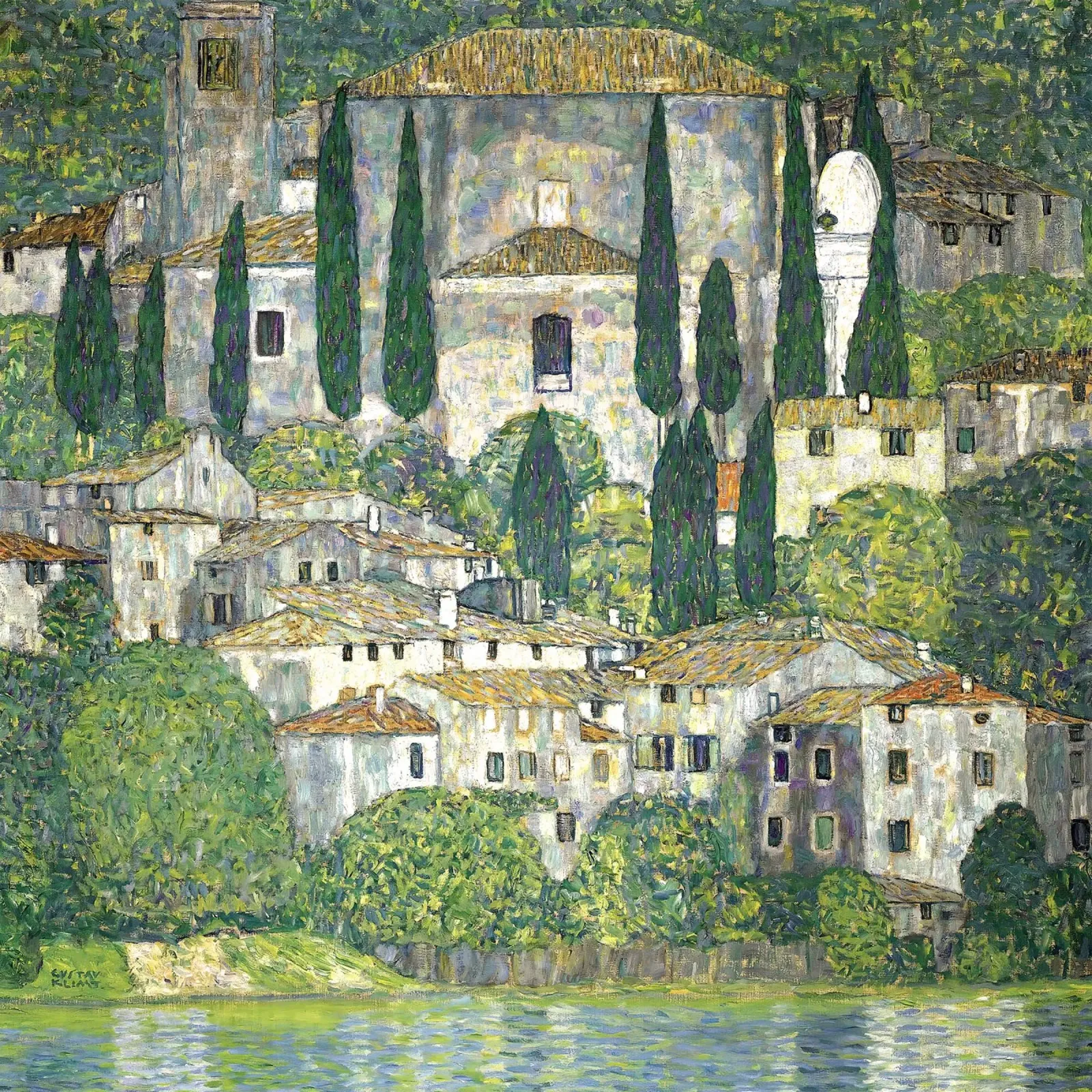 Gustav Klimt - Church In Cassone poster con telaio in plastica da apoloprints