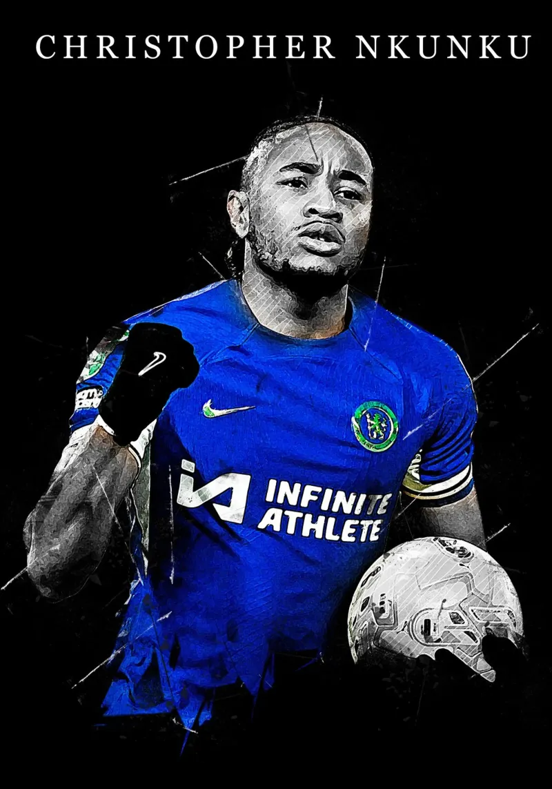 Christopher Nkunku Chelsea pellicola backlit da tenten