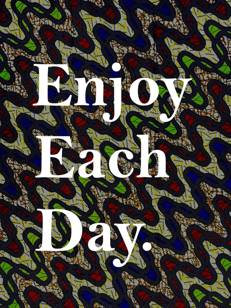 Enjoy each day poster con telaio in legno da Mathudace Créas