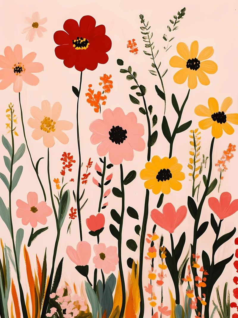 Wildblumen Hahnemühle von Olga Wildrose