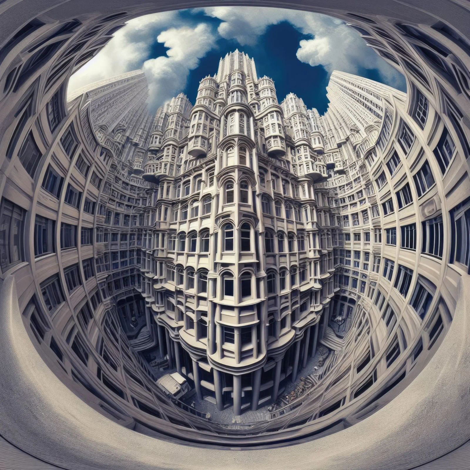 Sphere 025 - Futuristic Gothic Architecture plexiglass da Spheres