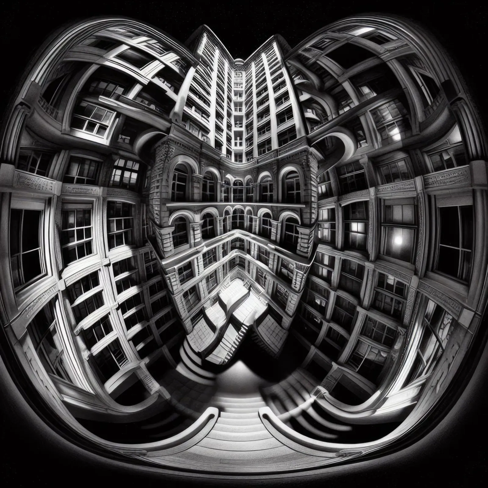 Sphere 029 - Abstract Architectural Symmetry alluminio dibond da Spheres