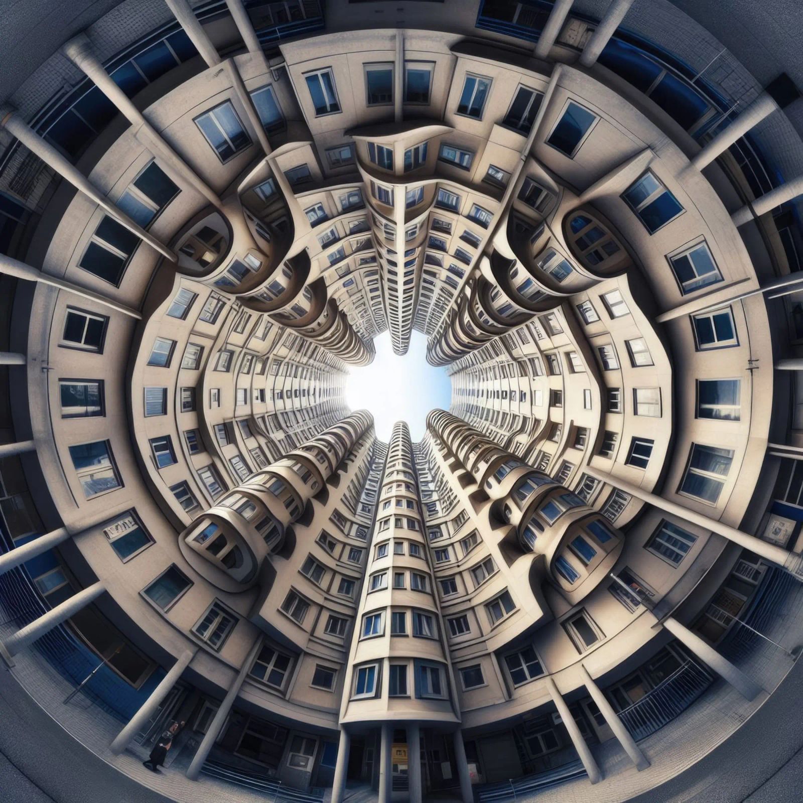 Sphere 034 - Symmetrical Cylindrical Building pellicola backlit da Spheres