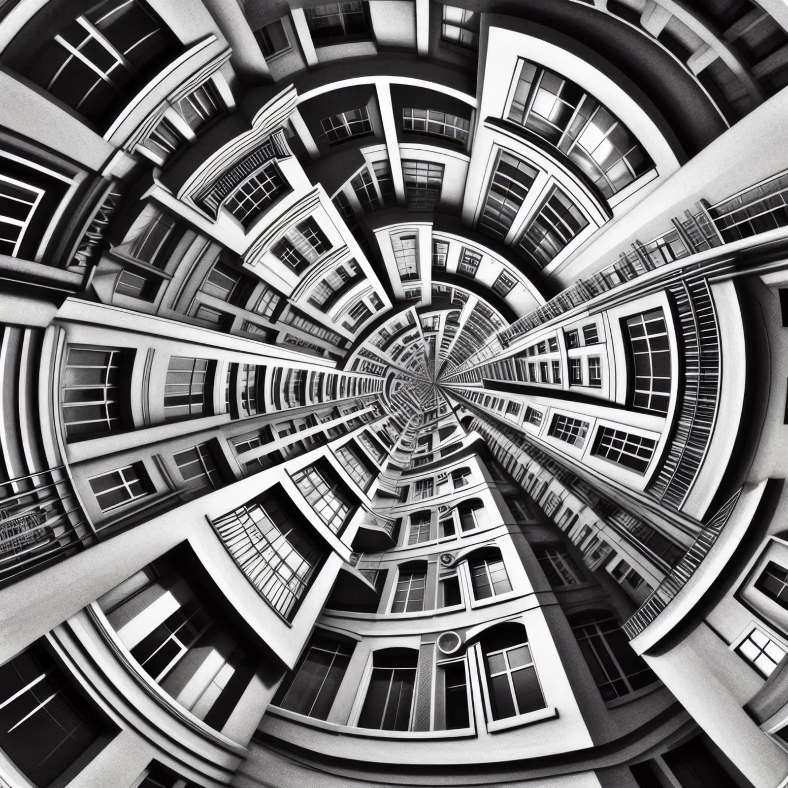 Sphere 030 - Symmetrical Urban Architecture carta hahnemühle da Spheres