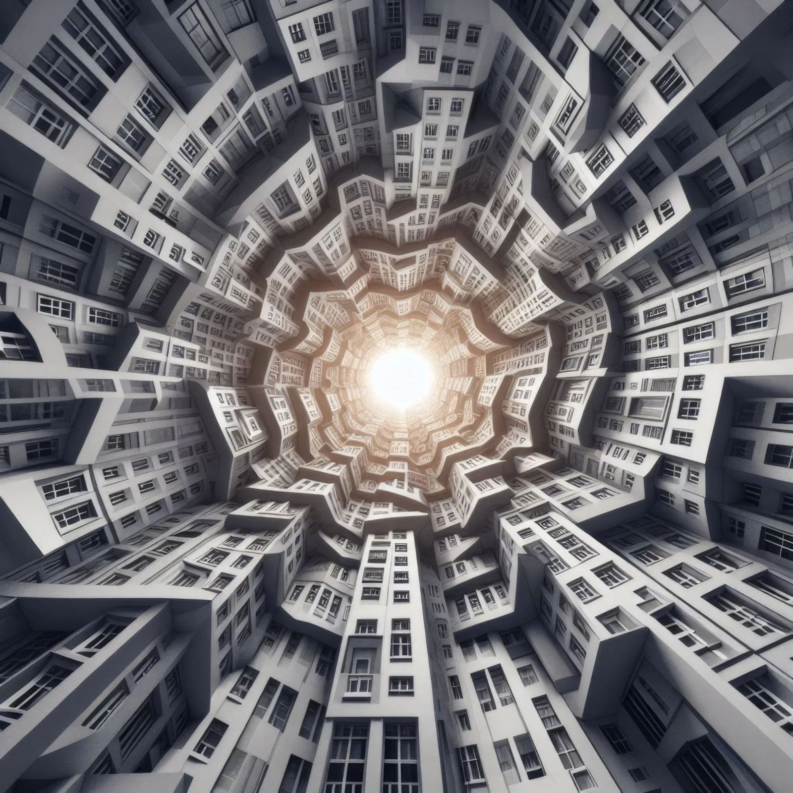 Sphere 041 - Abstract Spiral Architecture pellicola backlit da Spheres