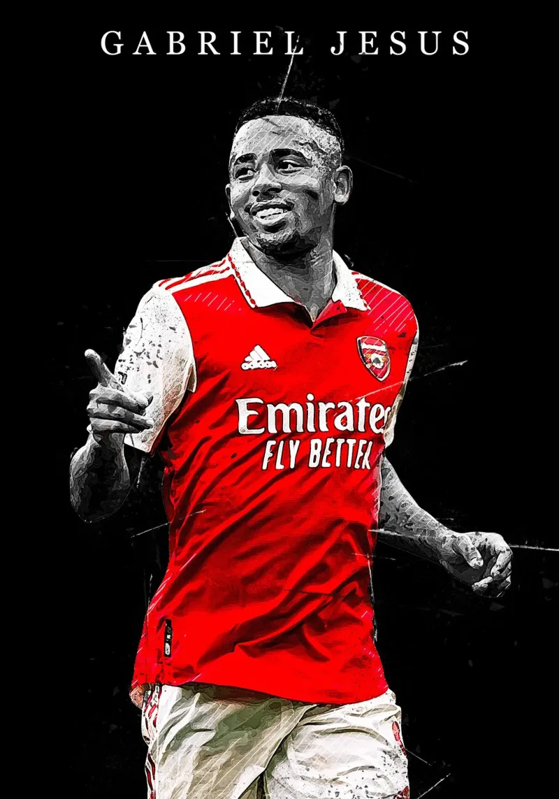 Gabriel Jesus Arsenal pellicola backlit da tenten