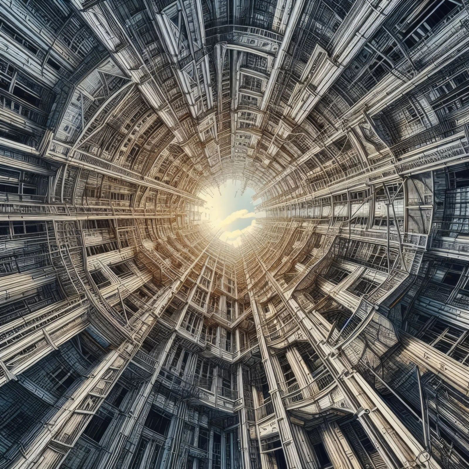 Sphere 040 - Futuristic Tunnel-Like Architecture plexiglass da Spheres
