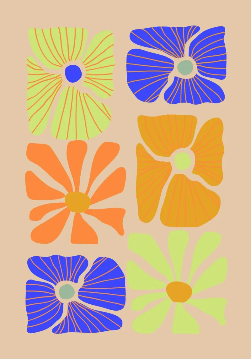 Floral Vibes  |  Flower Power  | Art Print pellicola backlit da PrintCessStudio