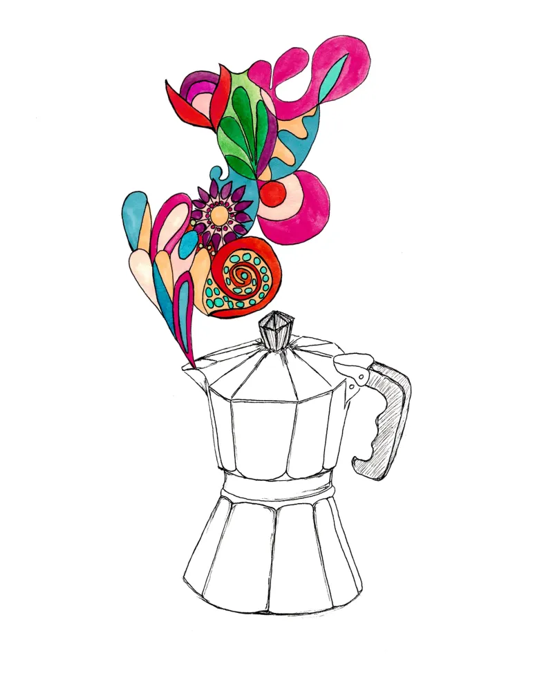 Coffee lover canvas by Claudiabrueggen