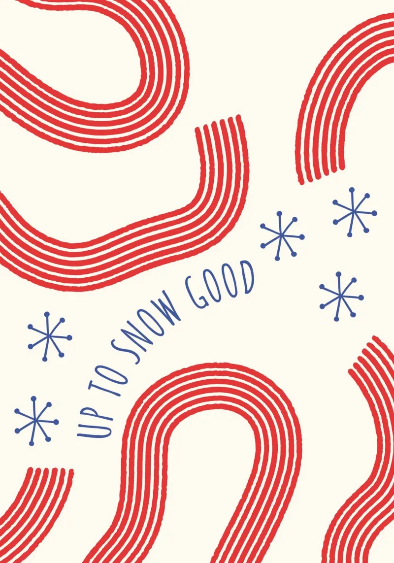 Up To Snow Good  |  Fun Christmas Print alluminio dibond da PrintCessStudio