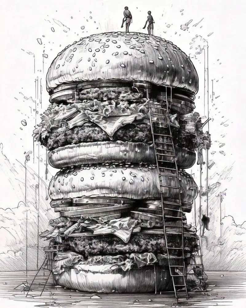 Burger miam miam metacrilato de tylerstudio