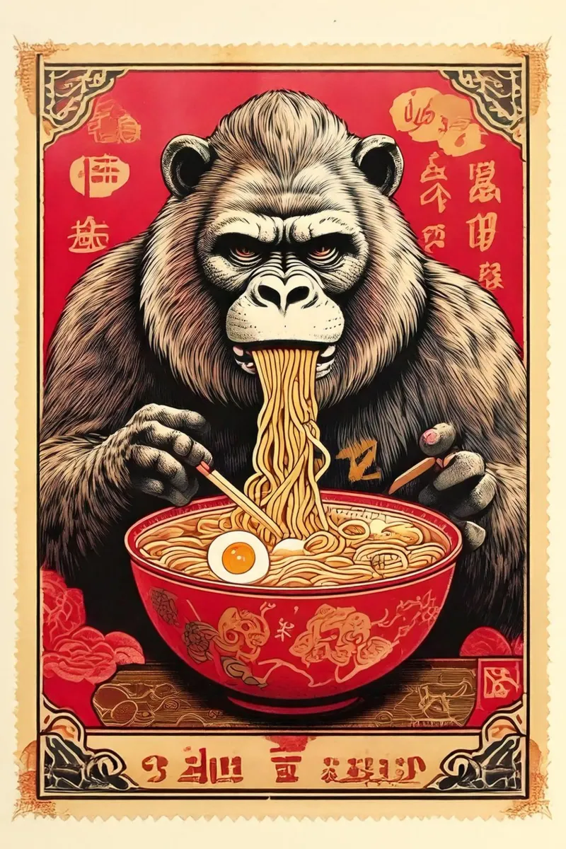 Gorille Ramen story carta hahnemühle da tylerstudio