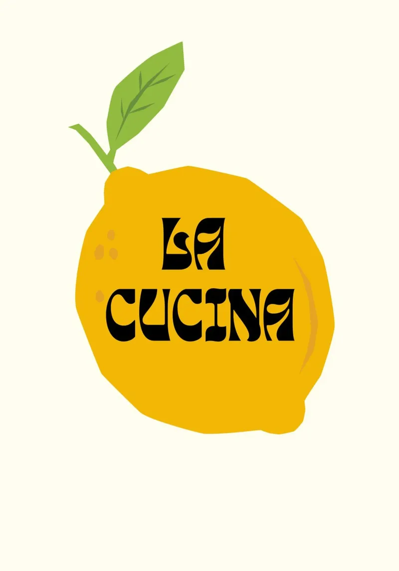 La Cucina  |  Kitchen Art  |  Lemon Print poster with wooden frame by PrintCessStudio