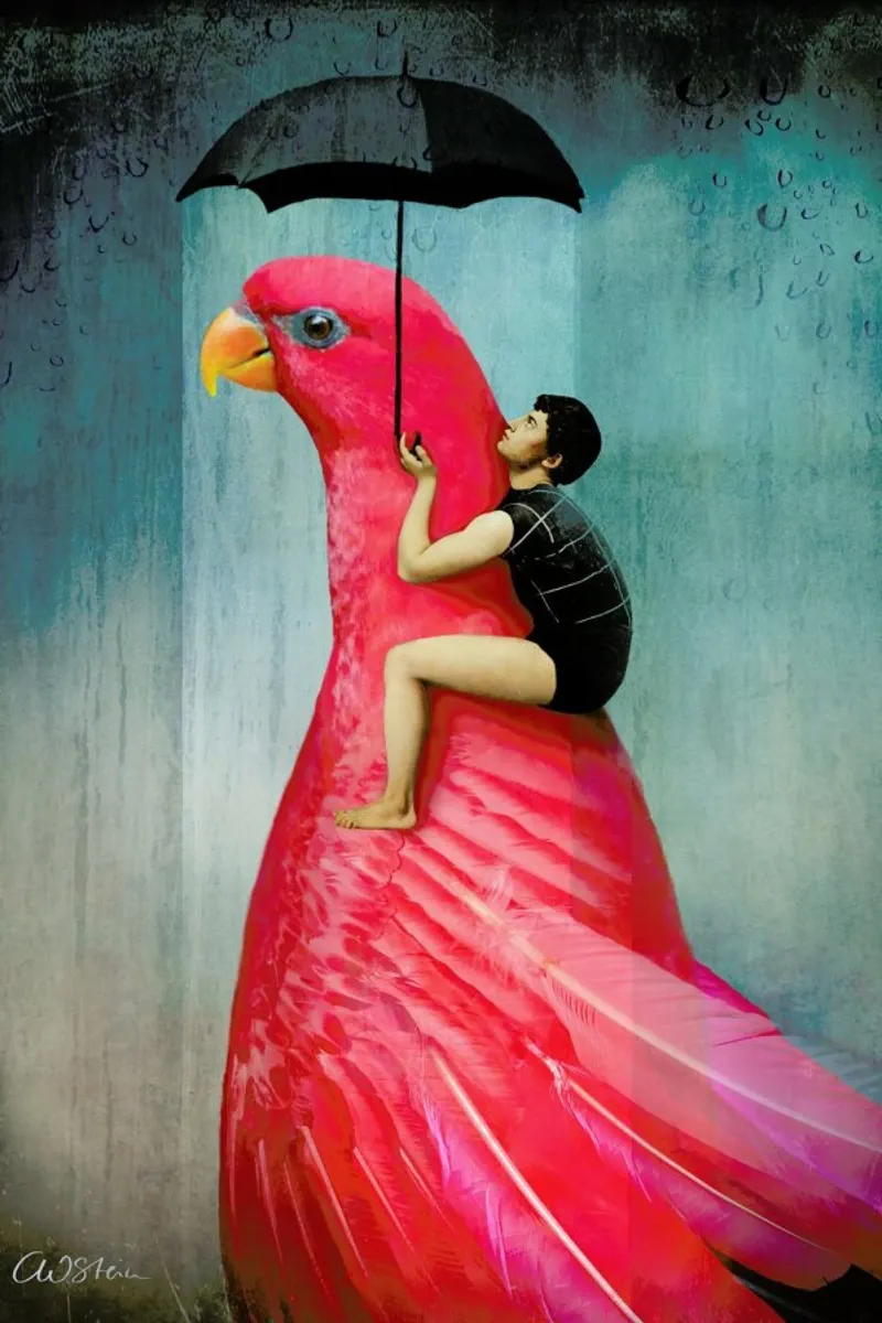Under My Umbrella pellicola backlit da Catrin Welz-Stein