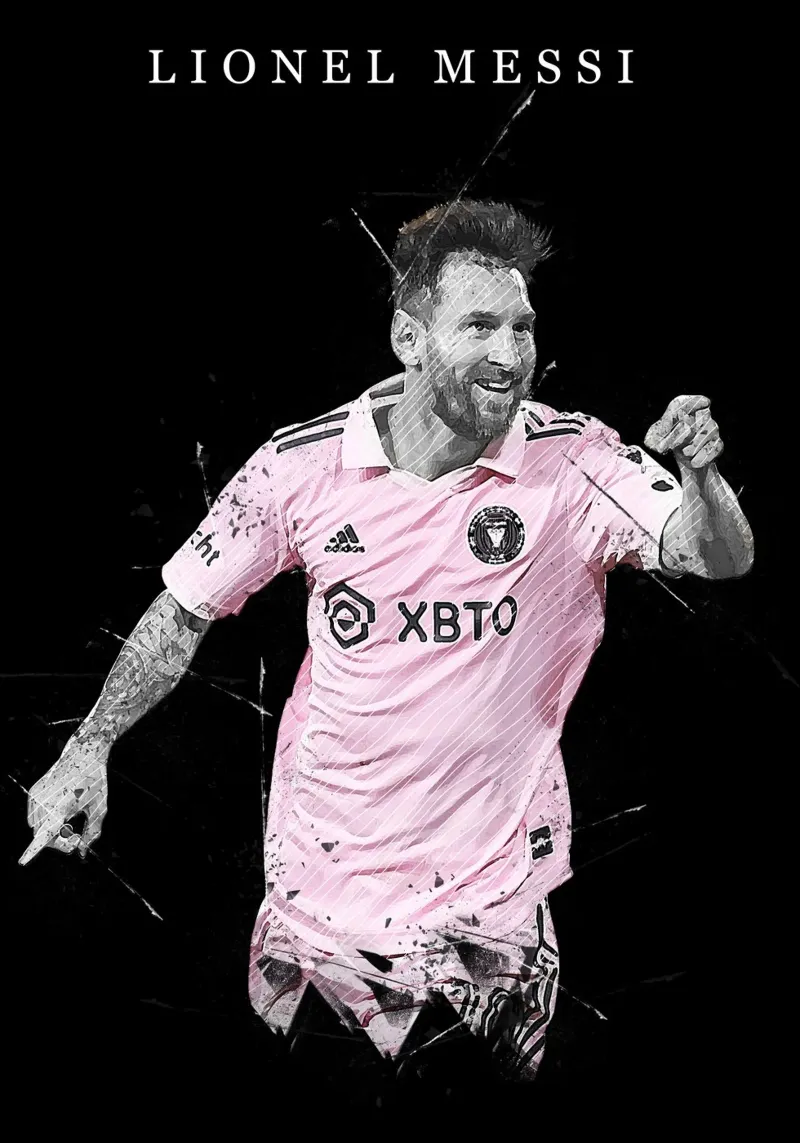 Lionel Messi Inter Miani alluminio dibond da tenten
