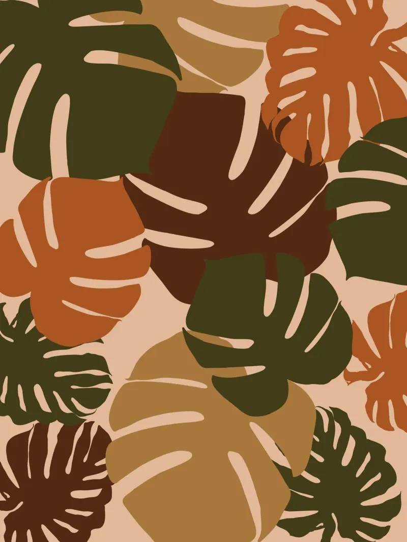 Autumn Monstera hahnemühle by Mathudace Créas
