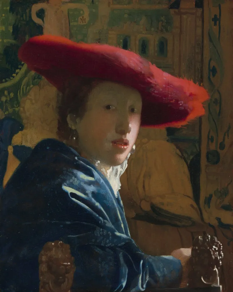 Vermeer - Ragazza con il cappello rosso pellicola backlit da ARTOTHEK