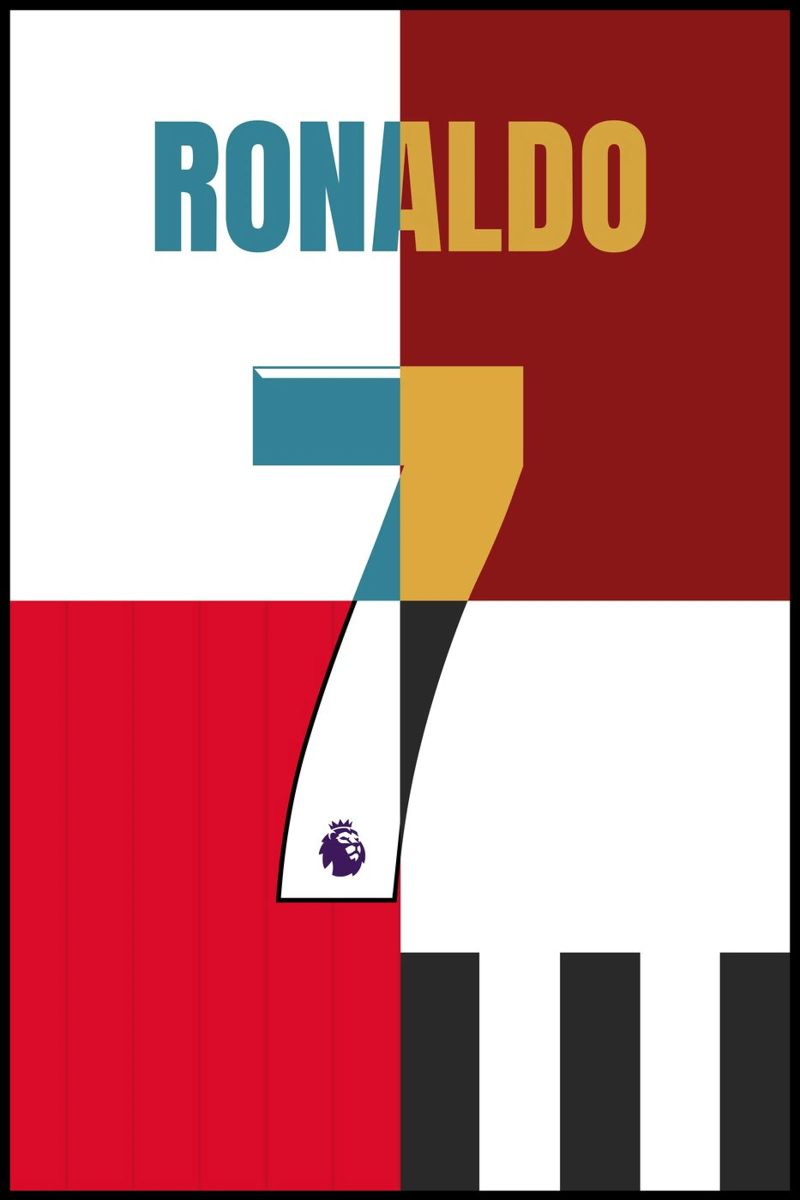 Christiano Ronaldo - Trikot Poster von athlete.art