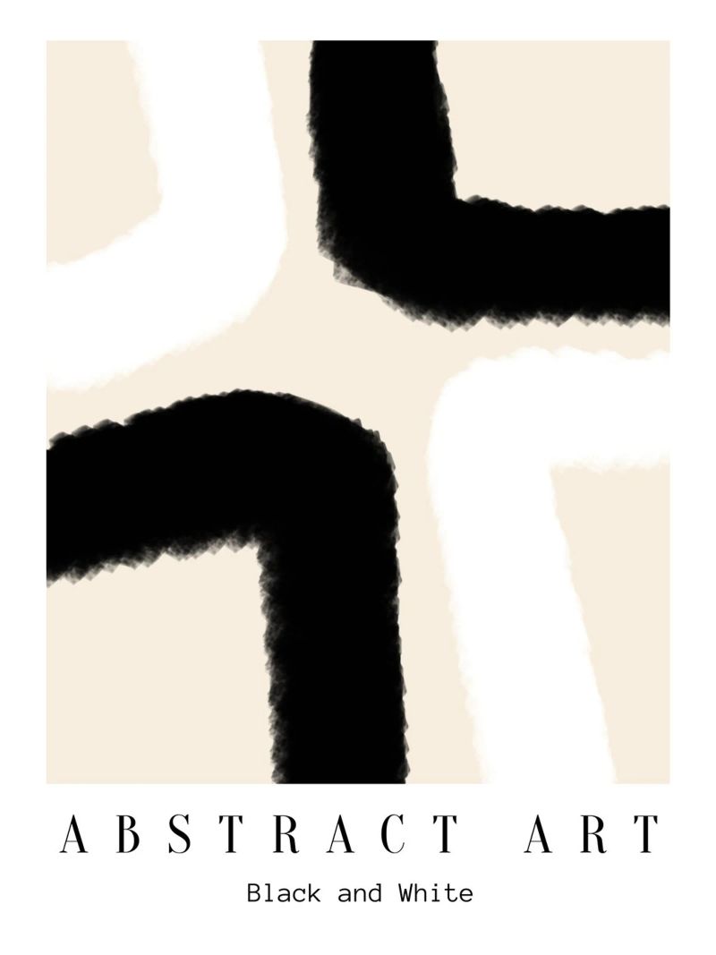 Black and White Art poster de Mathudace Créas