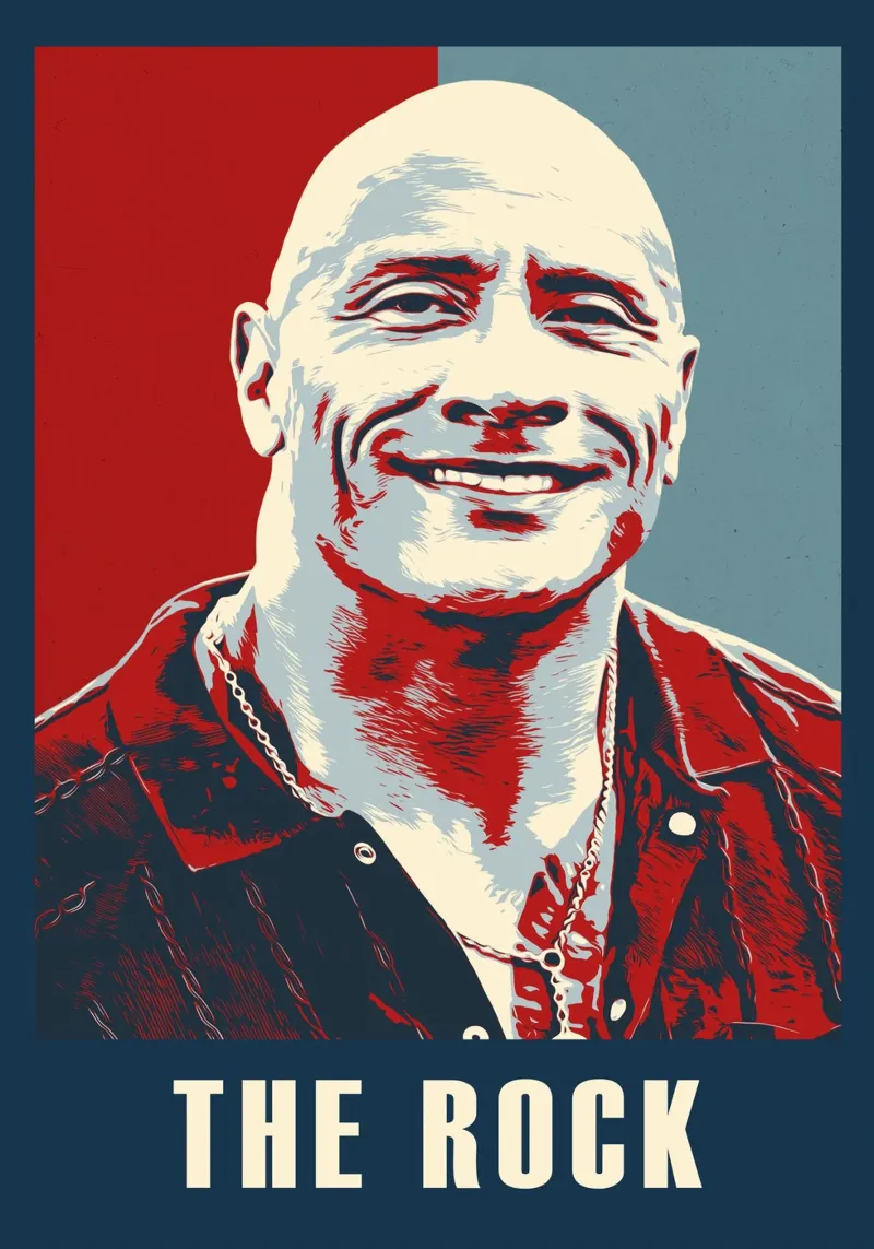Dwayne Johnson carta hahnemühle da HopeStudio