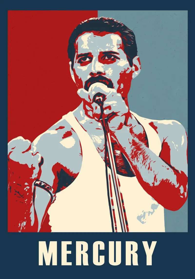 Freddie Mercury pellicola backlit da HopeStudio