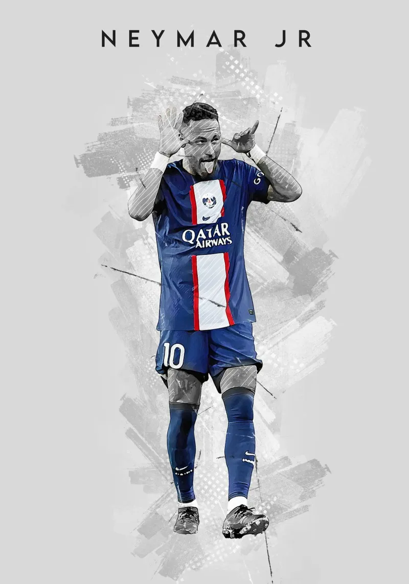 Neymar JR street art pellicola backlit da tenten