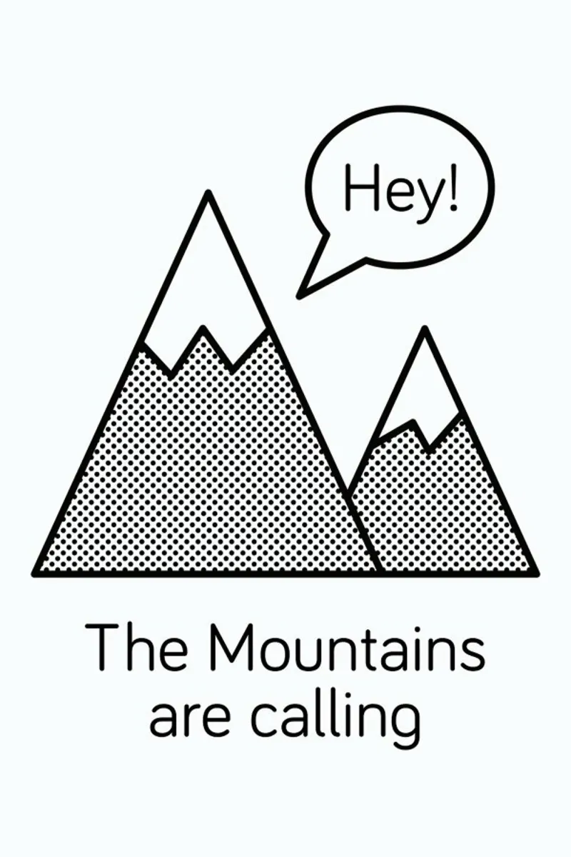 Mountains poster con telaio in legno da Chris Wharton
