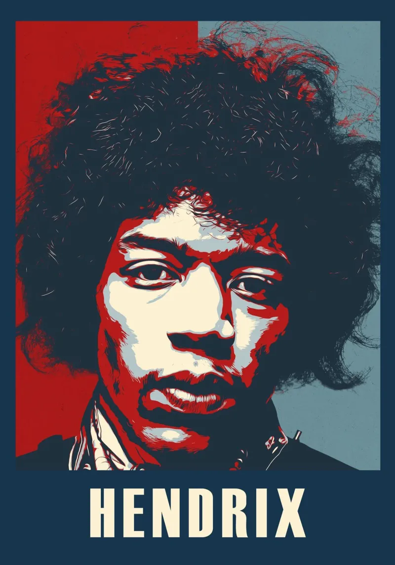 Jimi Hendrix pellicola backlit da HopeStudio
