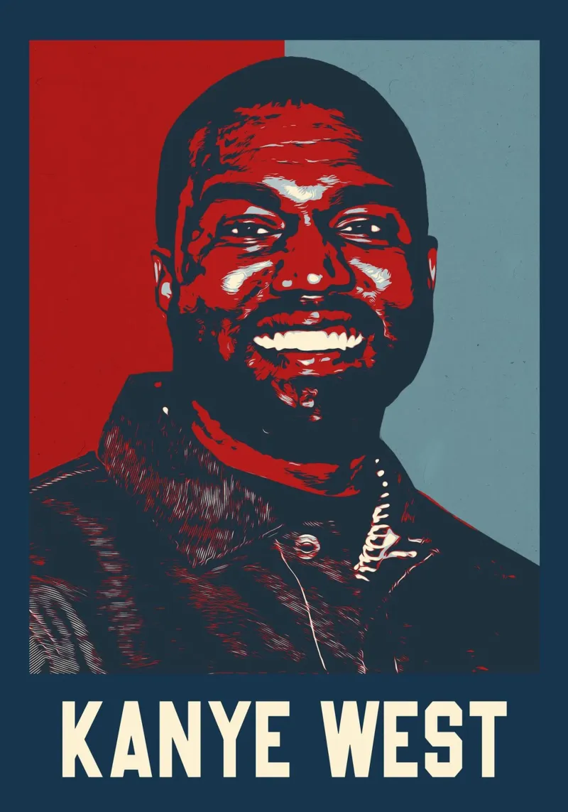 Kanye West pellicola backlit da HopeStudio
