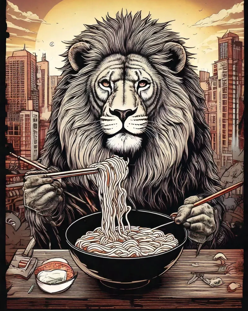Lion diner pellicola backlit da tylerstudio