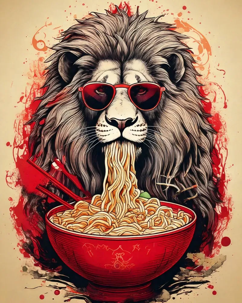 Lion Glasses Leinwand von tylerstudio