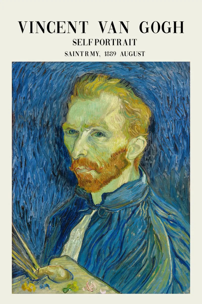 Selbstporträt Vincent blau Kunst Poster von Carinaprint