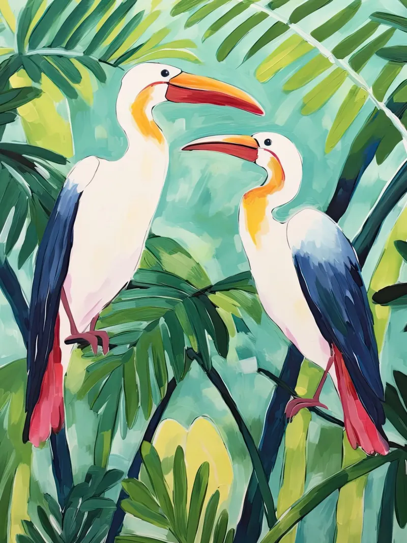 Exotic Vibes Art canvas with Floater frame by DaarbyN