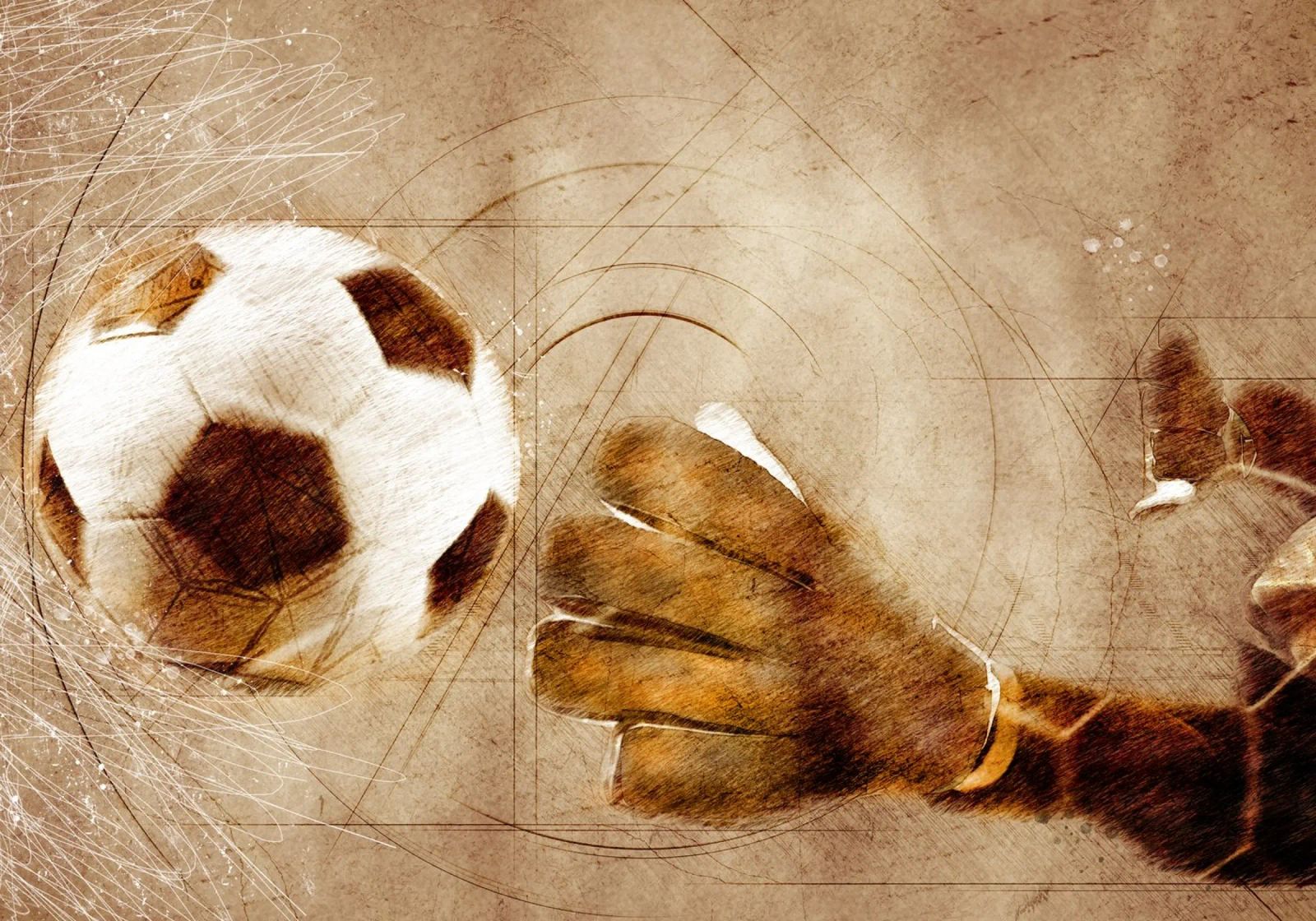 Doelman Voetbal speler sport kunst poster van Justyna Jaszke JBJart