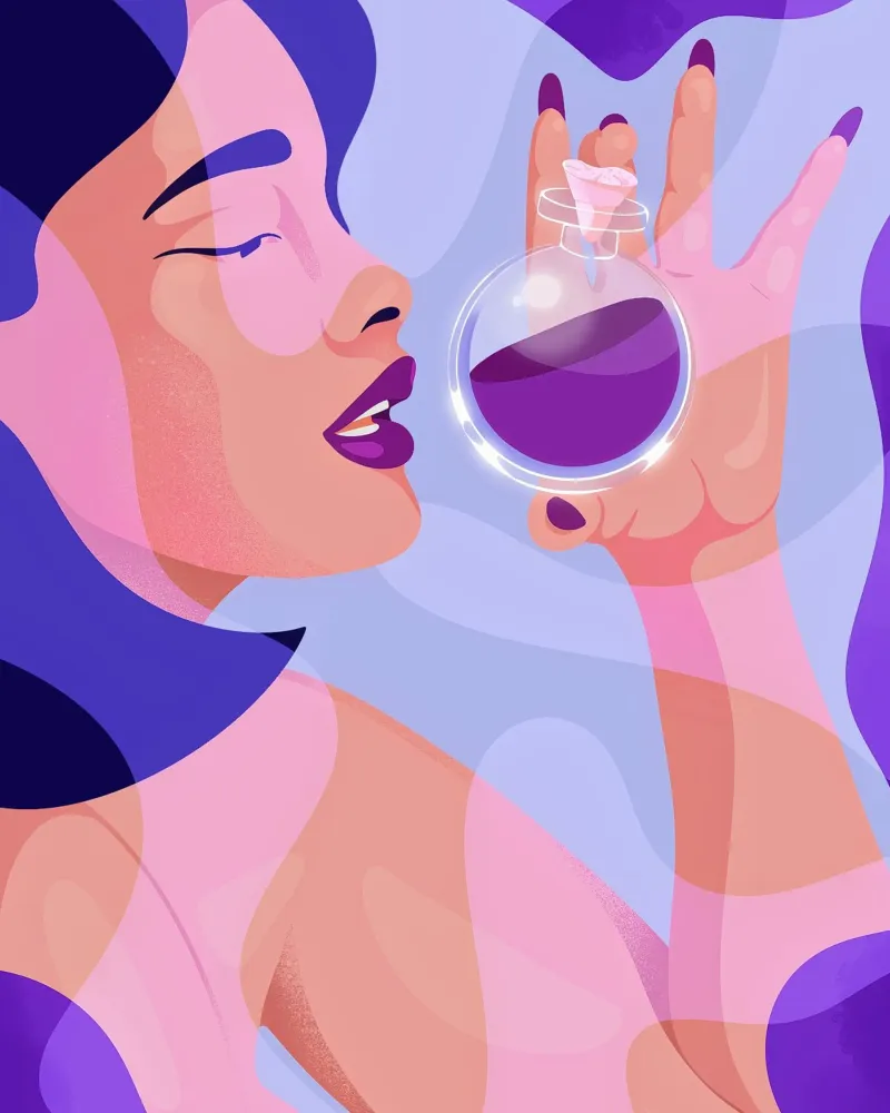 Succo di frutta Dellu - Stampa moderna di illustrazione digitale poster con telaio in legno da Kika illu