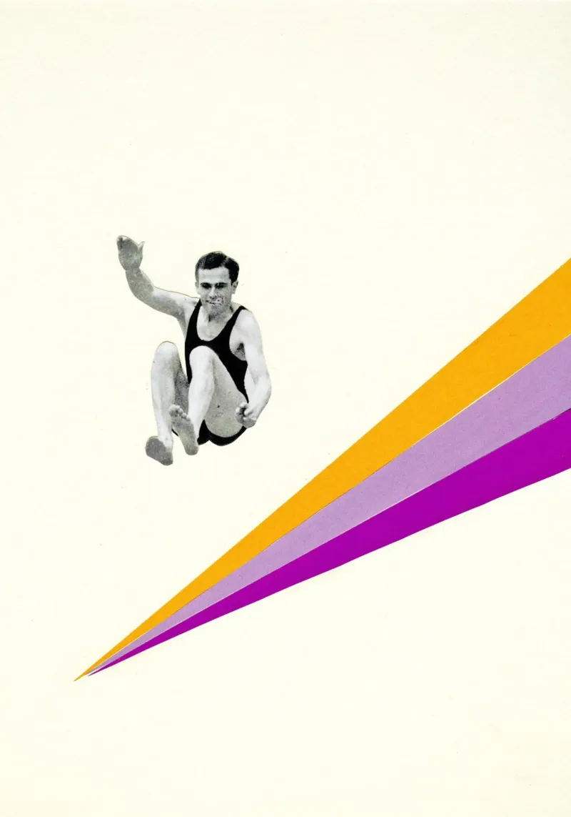 Posso saltare più in alto carta hahnemühle da Cassia Beck Collage