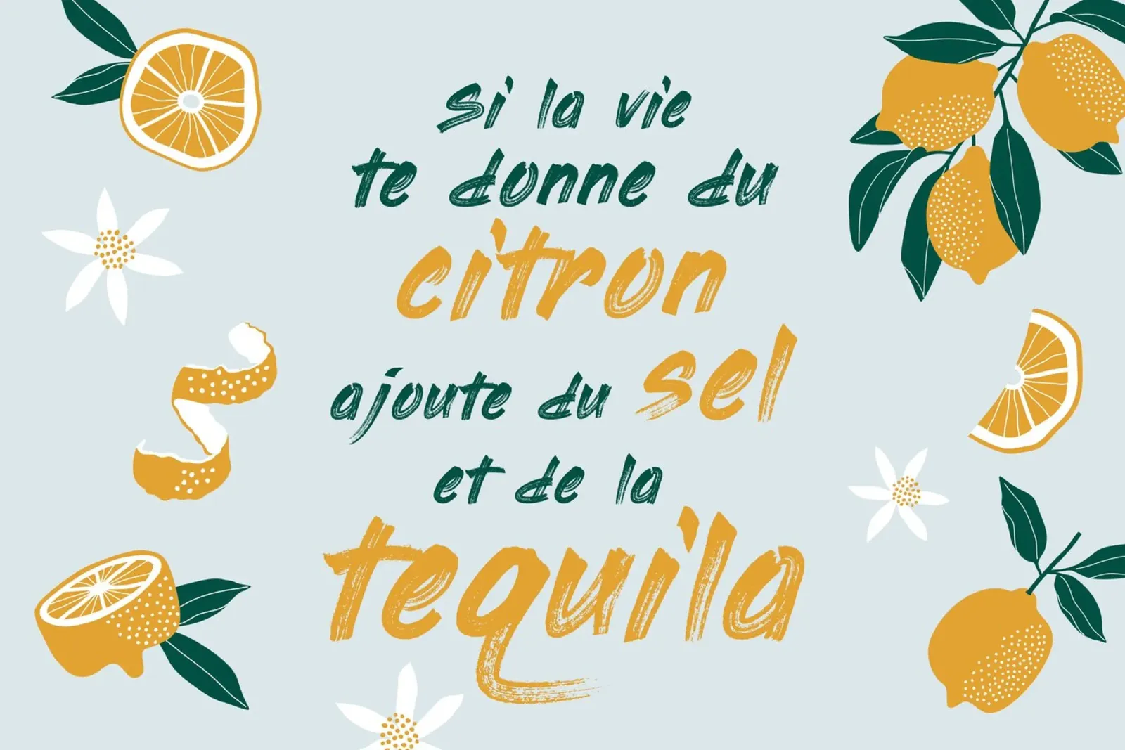 si la vie te donne du citron ajoute du sel te de la tequila pellicola backlit da alice