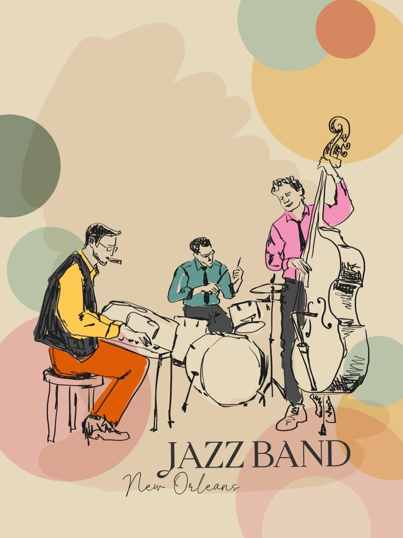 Jazzband Poster von Indigo Rain