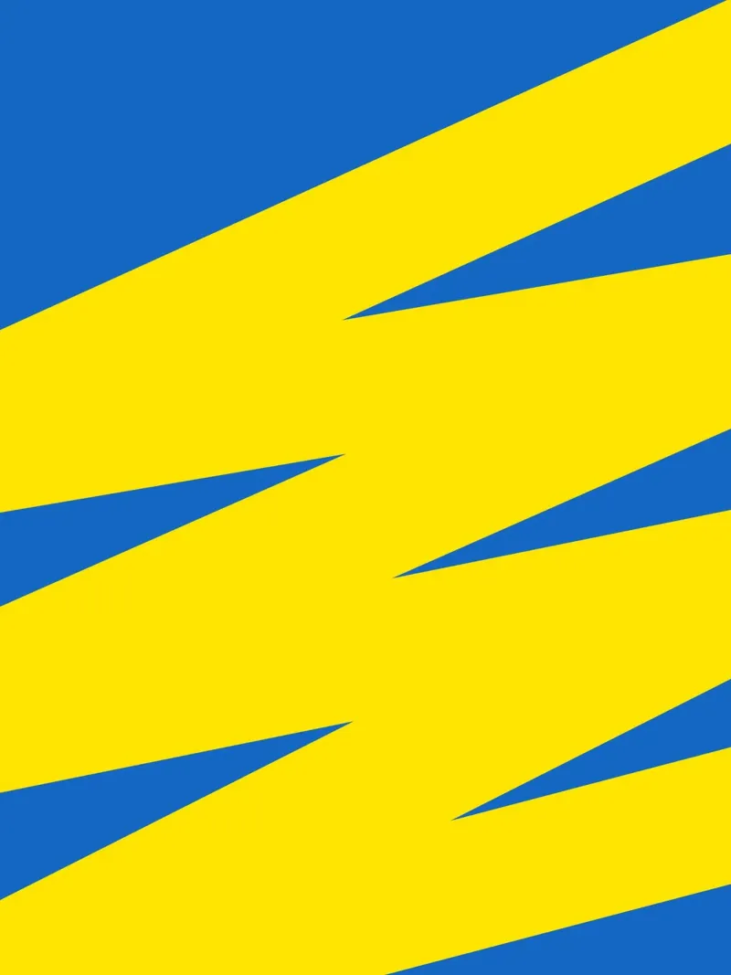 Yellow blue thunder poster with wooden frame by galihstudio