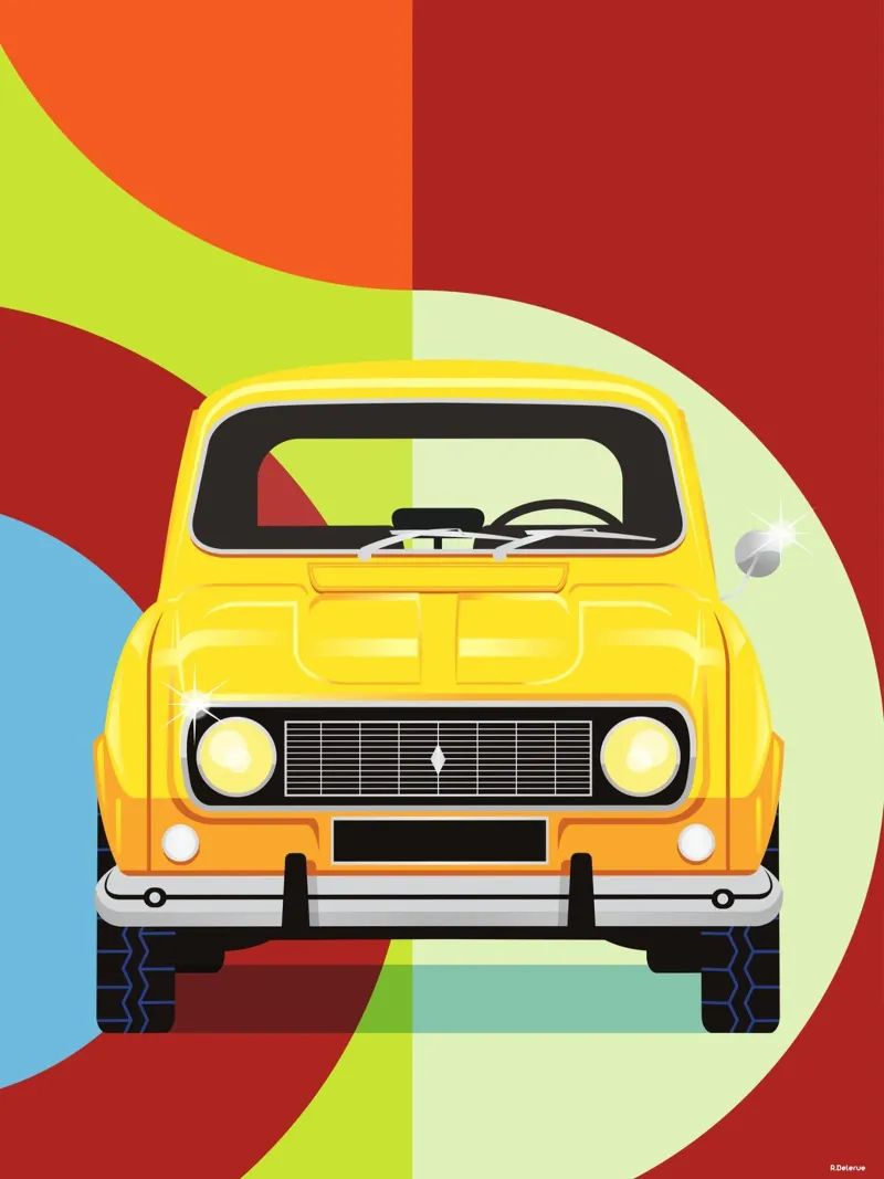 RENAULT 4L pellicola backlit da Raphaël Delerue