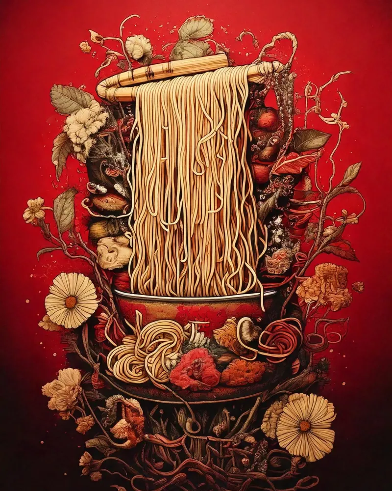Ramen flowers alu dibond de tylerstudio