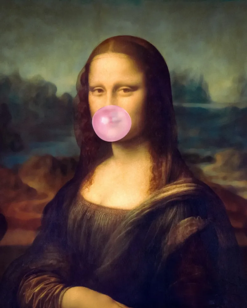 Mona Lisa Bubble Gum pellicola backlit da Taudalpoi
