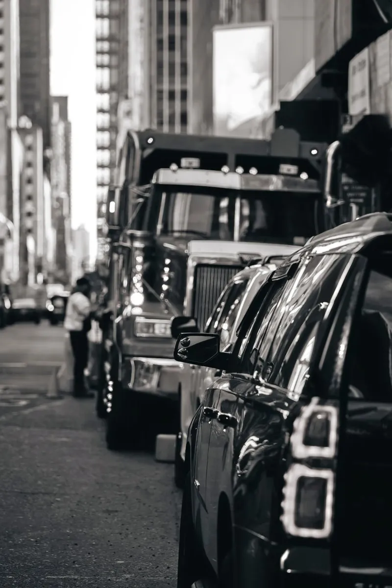 Streetphotography New York #3 poster met houten frame van fokusfernweh