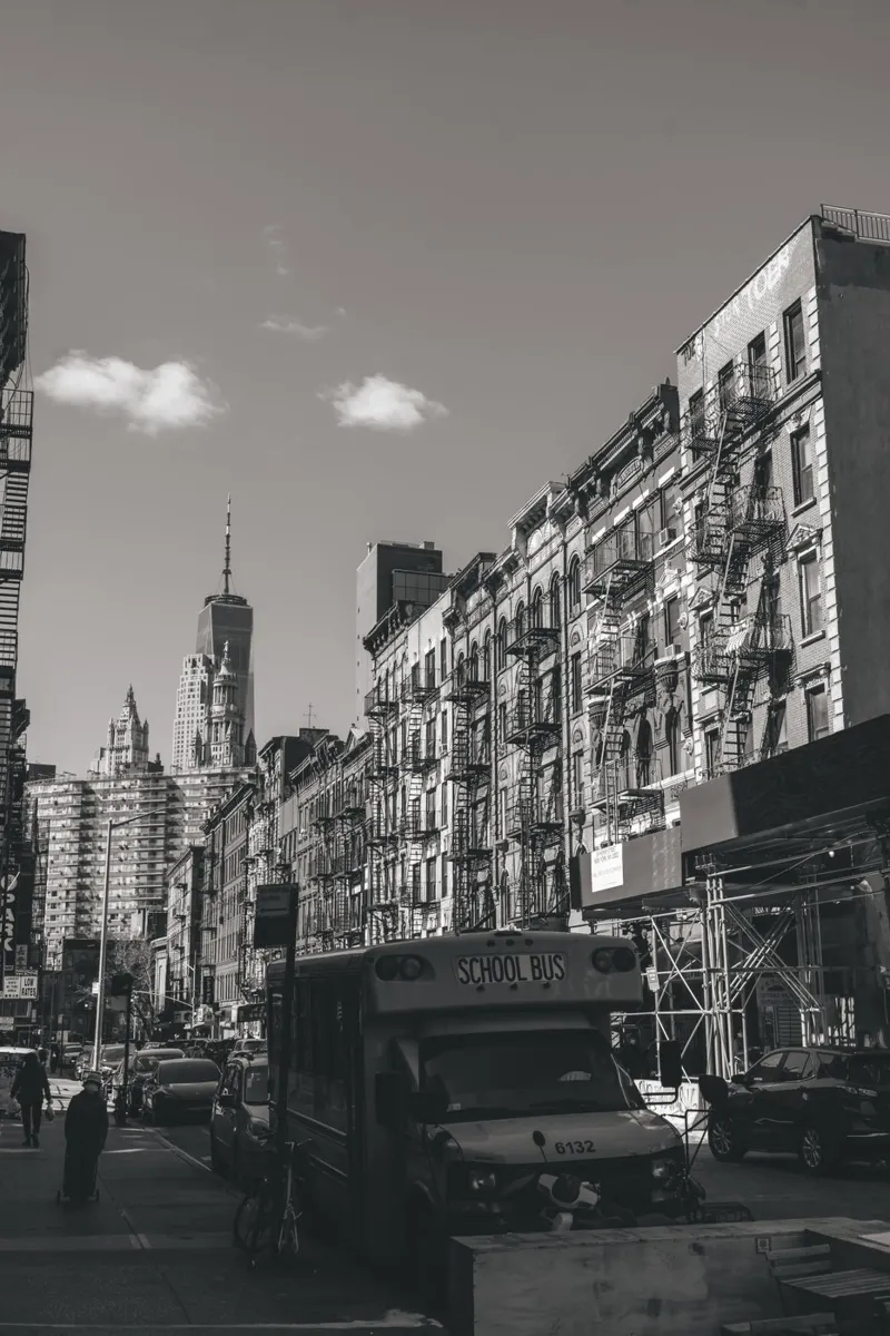 Streetphotography New York #6 poster con telaio in legno da fokusfernweh